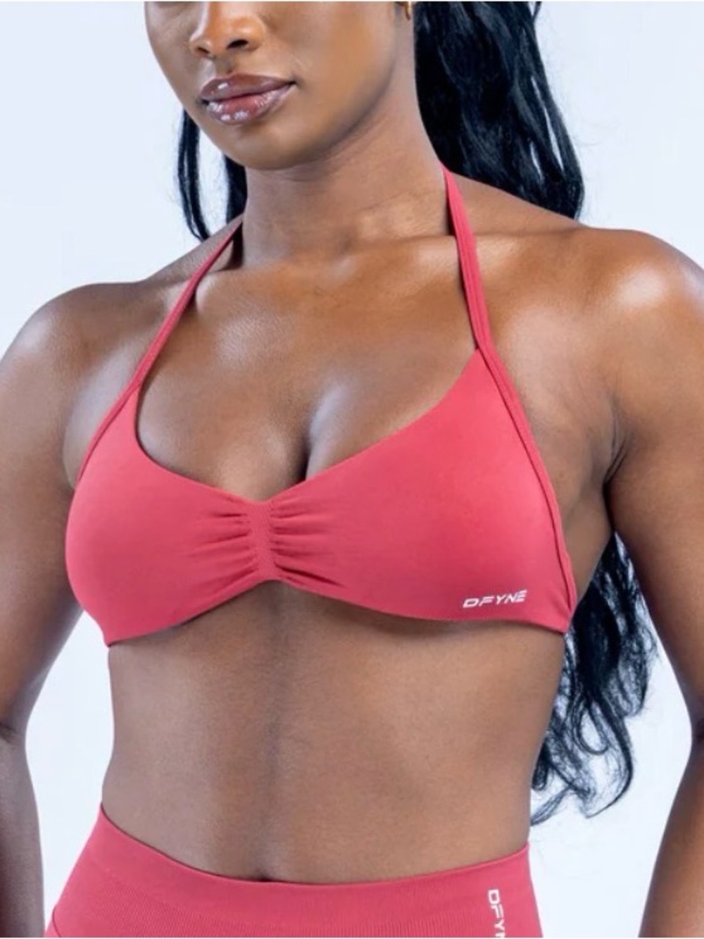 DFYNE Impact Strappy Halter Bra Red XS  NWT IN PACKAGE